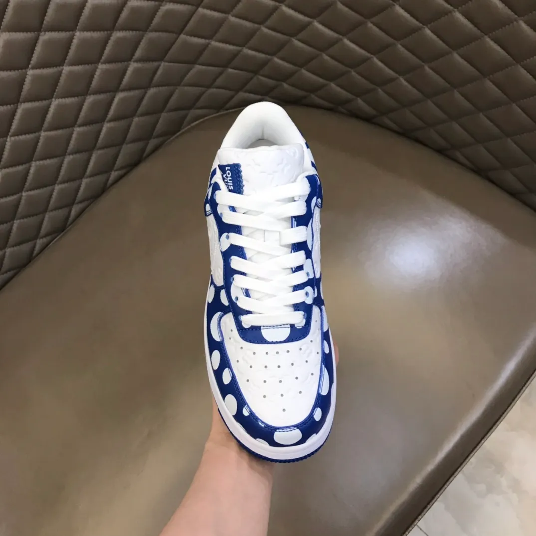 Men's shoes 💰p420 "*OUIS *UITTO*x" x OFF-WHITE x Nike tripartite collaboration! Yayoi Kusama's collaboration series is a trendy men's casual sports shoe with unrivaled color matching. The design idea basically continues the style of THE TEN. The Swoosh line and tongue label have a very familiar visual effect, and are both fashionable and trendy! A must-have for fashionistas! The effect on your feet is absolutely stunning!  Size: 38-45